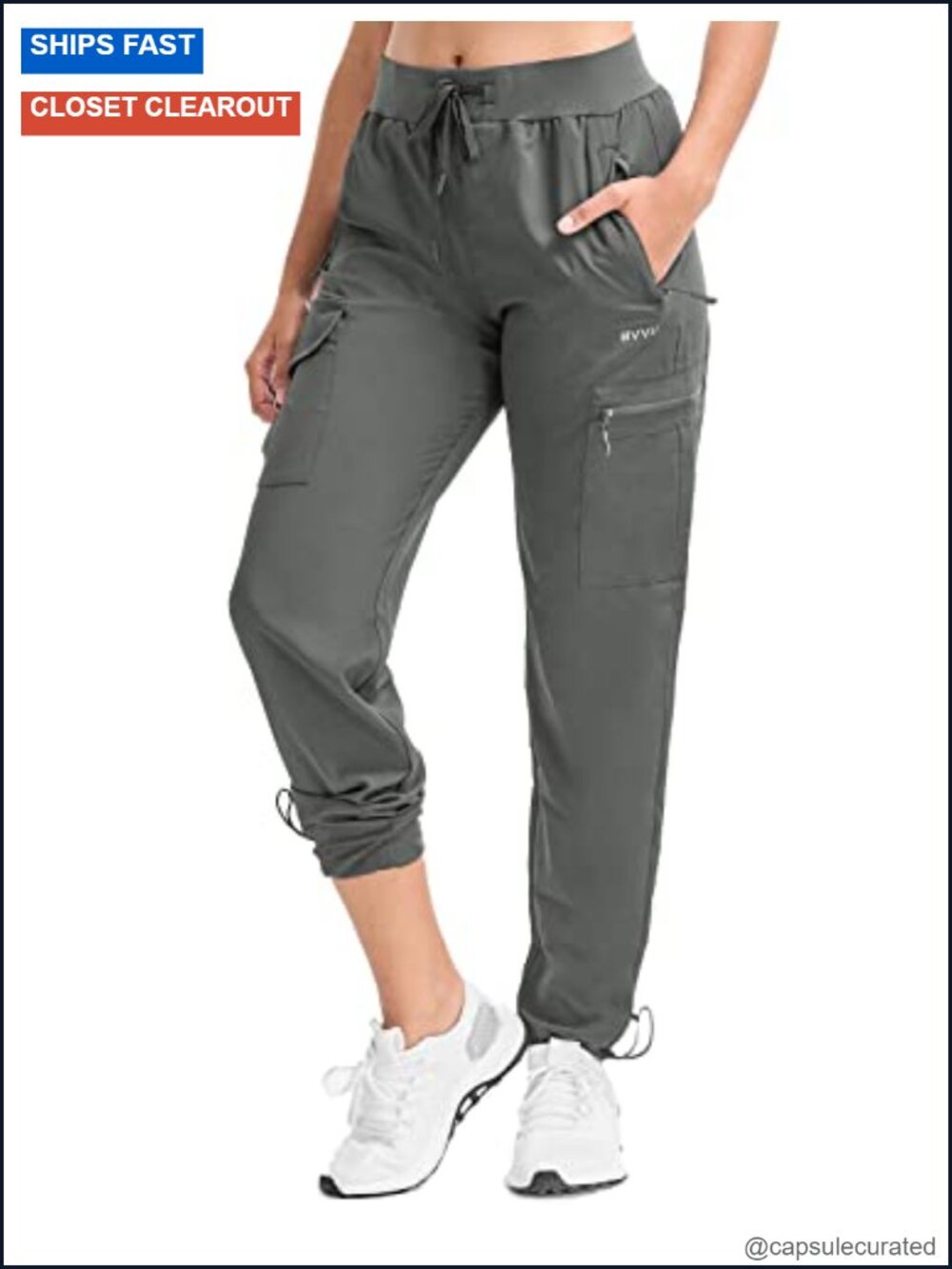 Lightweight Quick Dry Hiking Cargo Joggers with Zipper Pockets